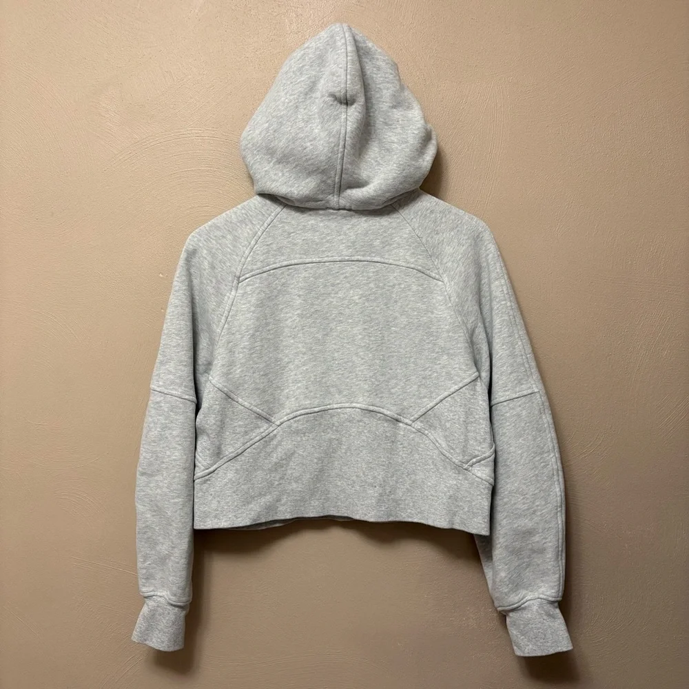 Lululemon Scuba Oversized 1/2 Zip Hoodie Heathered Core Ultra Light Grey XS/S